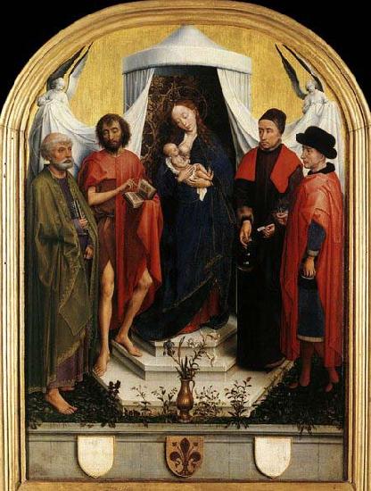 WEYDEN, Rogier van der Virgin with the Child and Four Saints France oil painting art